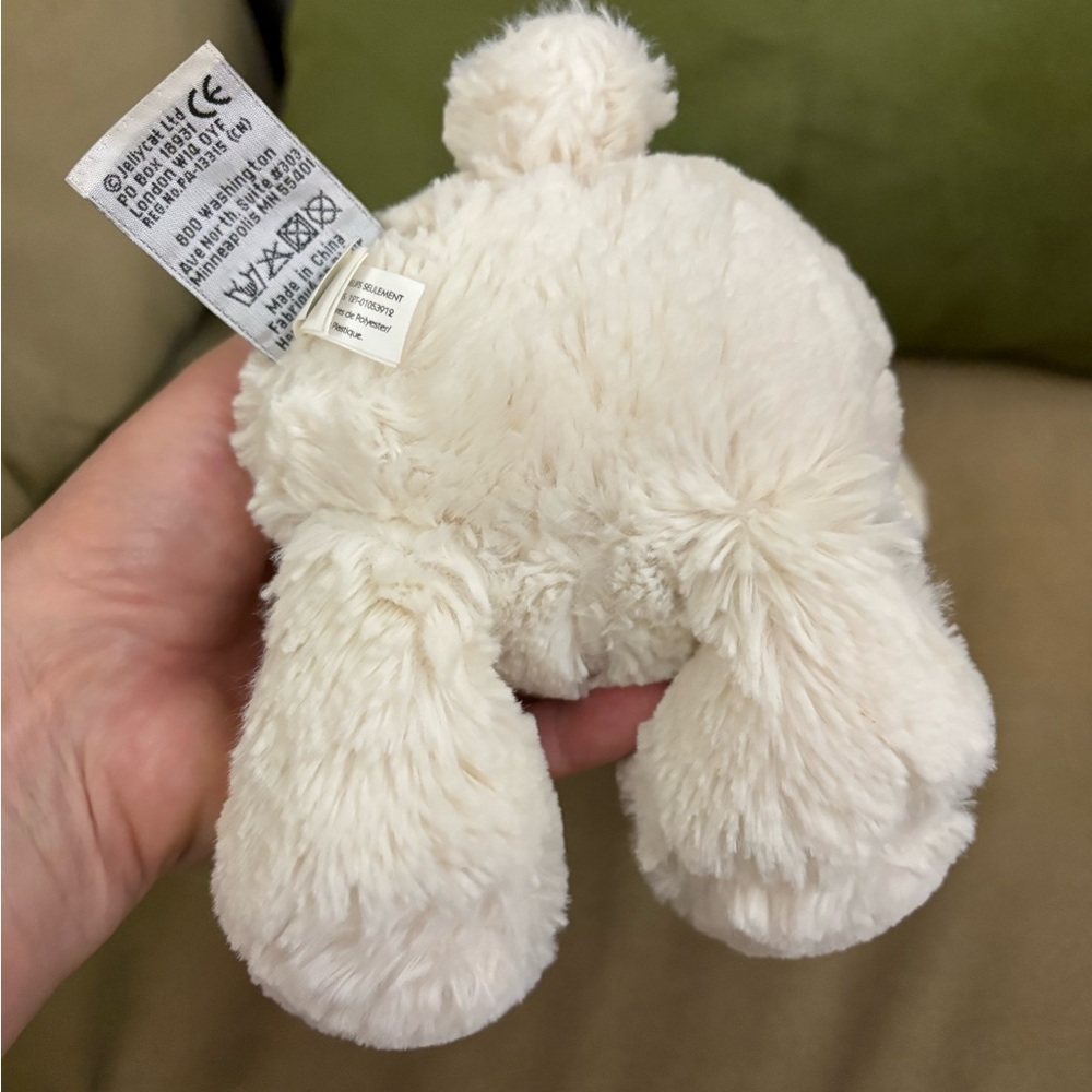 Jellycat Bashful Bunny Twinkle Medium GREAT Condition Off-white Stars RETIRED - Picture 12 of 12